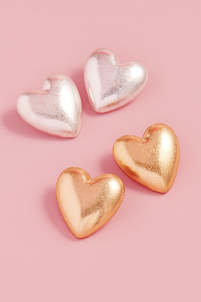 "In The Name Of Love" Heart Shaped Valentines Day Earrings