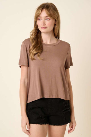 Can't Lose Bamboo Round Neck Crop Top