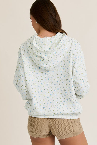 "Field of Daisies" Floral Oversized Hoodie