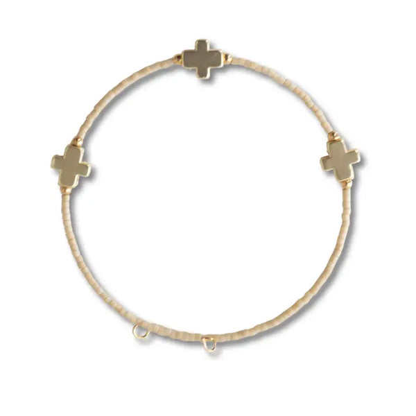 Forever Faithful Cross Bangle Bracelet