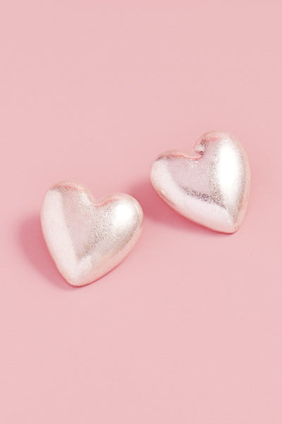 "In The Name Of Love" Heart Shaped Valentines Day Earrings