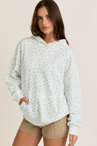 "Field of Daisies" Floral Oversized Hoodie