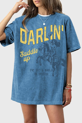 "Saddle Up' Mineral Graphic Tee