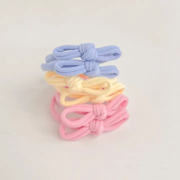 "She's Perfect" Seamless Knotted Bow Hair Ties