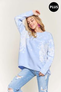 "Bright Spirits" Plus Paintdrop Comfy Sweater