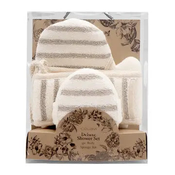 Celavi Deluxe Shower Sponge Set