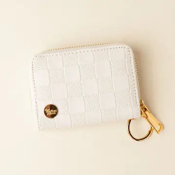 "The One" Zip Around Wallet-Checkered