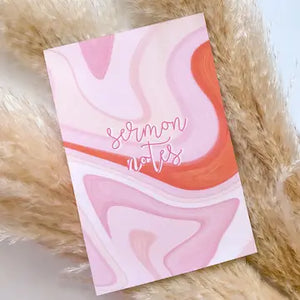 Sermon Notes Journal - Pink Swirl