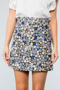 "As Pretty Does" Floral Print Skirt