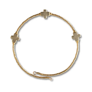 Forever Faithful Cross Bangle Bracelet