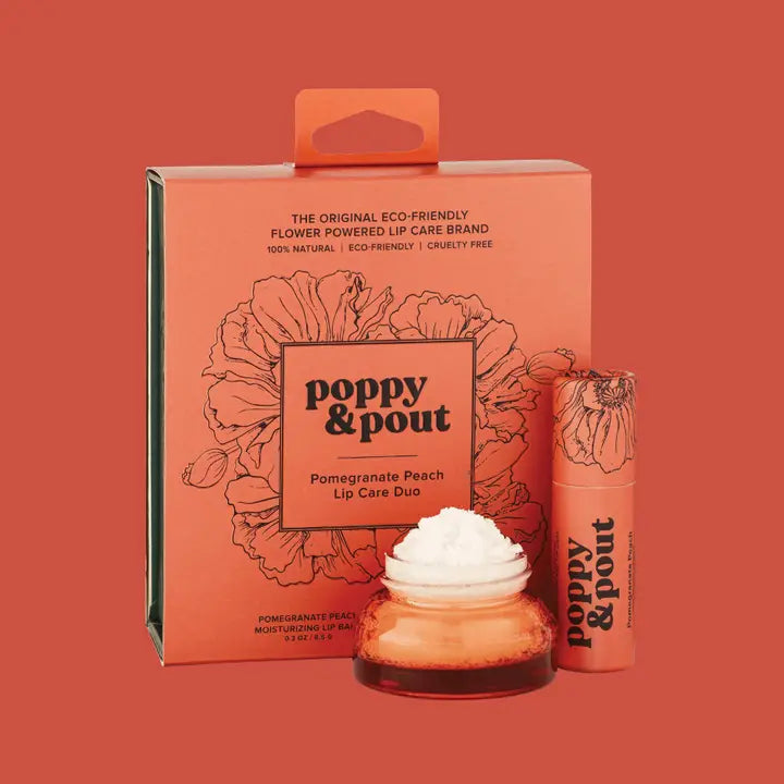 Poppy & Pout Lip Balm And Lip Scrub Set