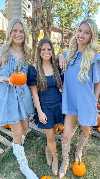 "My Go-To" V-Neck Sleeveless Denim Romper