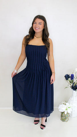 "My Love For You" Detailed Shoulder Tie Maxi Dress