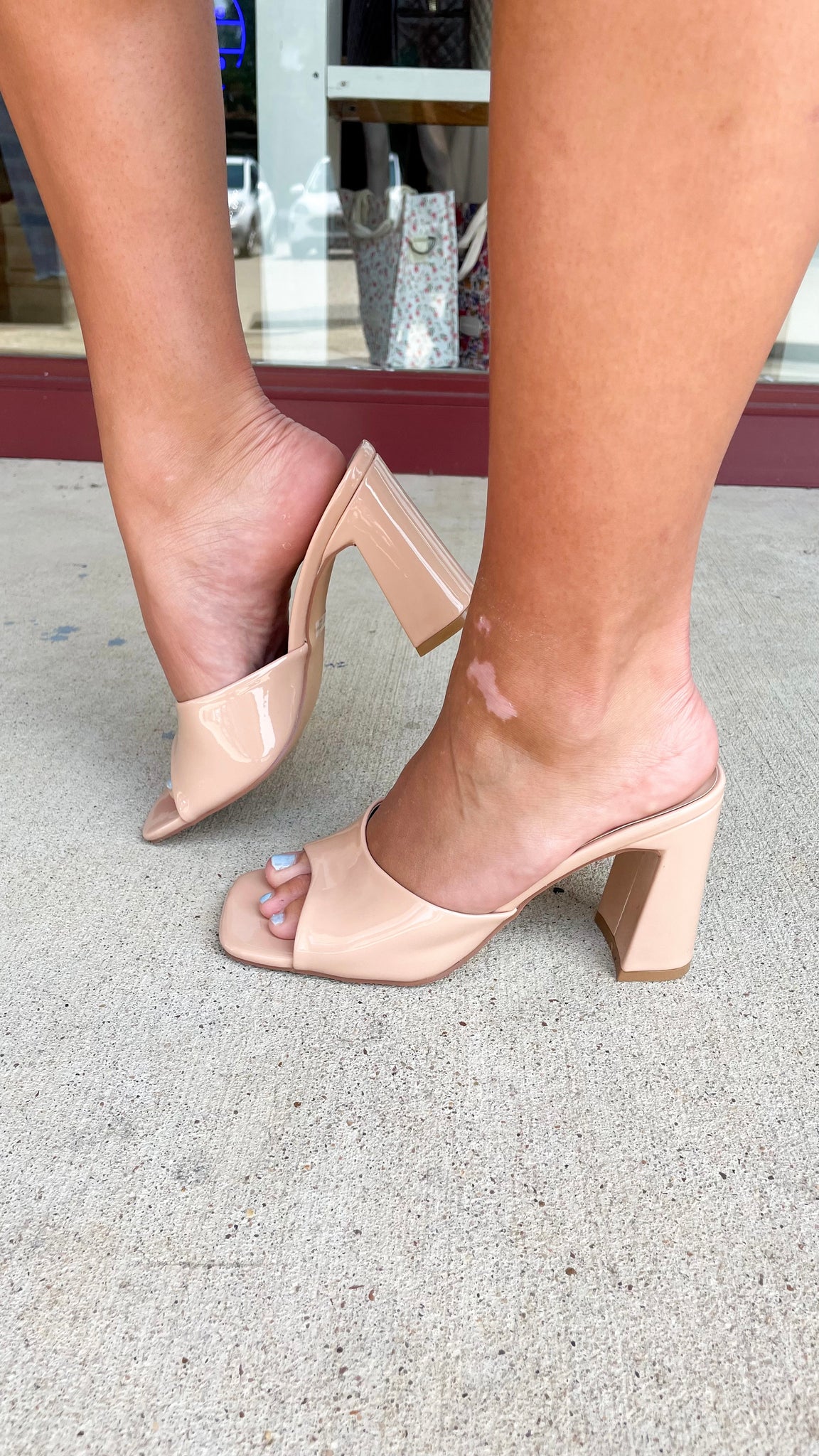 "Roxy" Open Toe Mule Heel