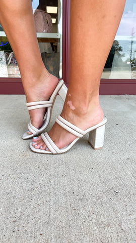 "Angela" Strappy Alligator Heel