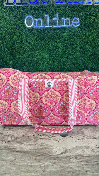 "Pink Trellis" Quilted Bags