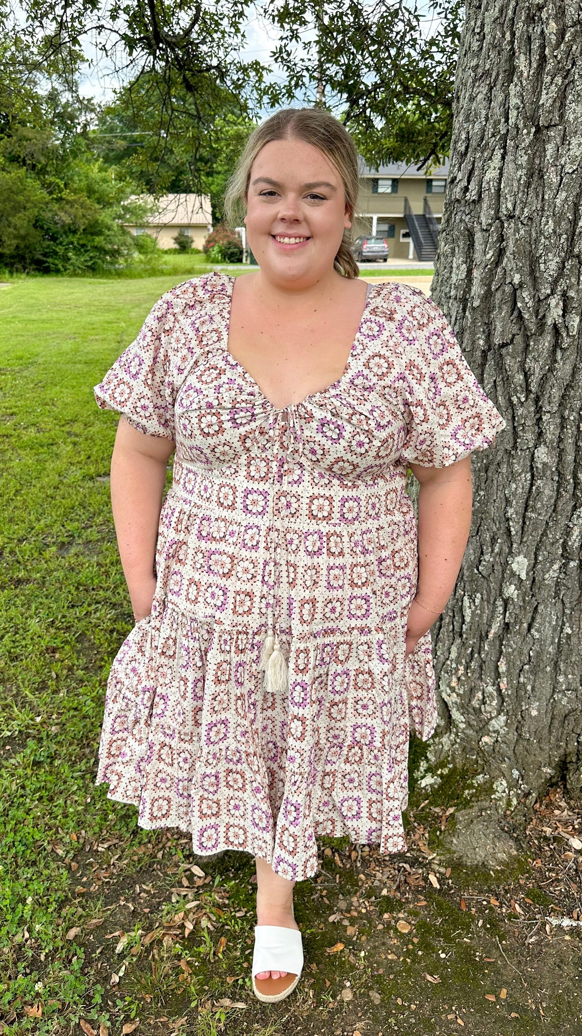 "I'll Be Happy To" Plus Dress