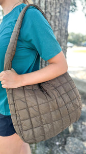 "Hold You To It" Quilted Shoulder Bag