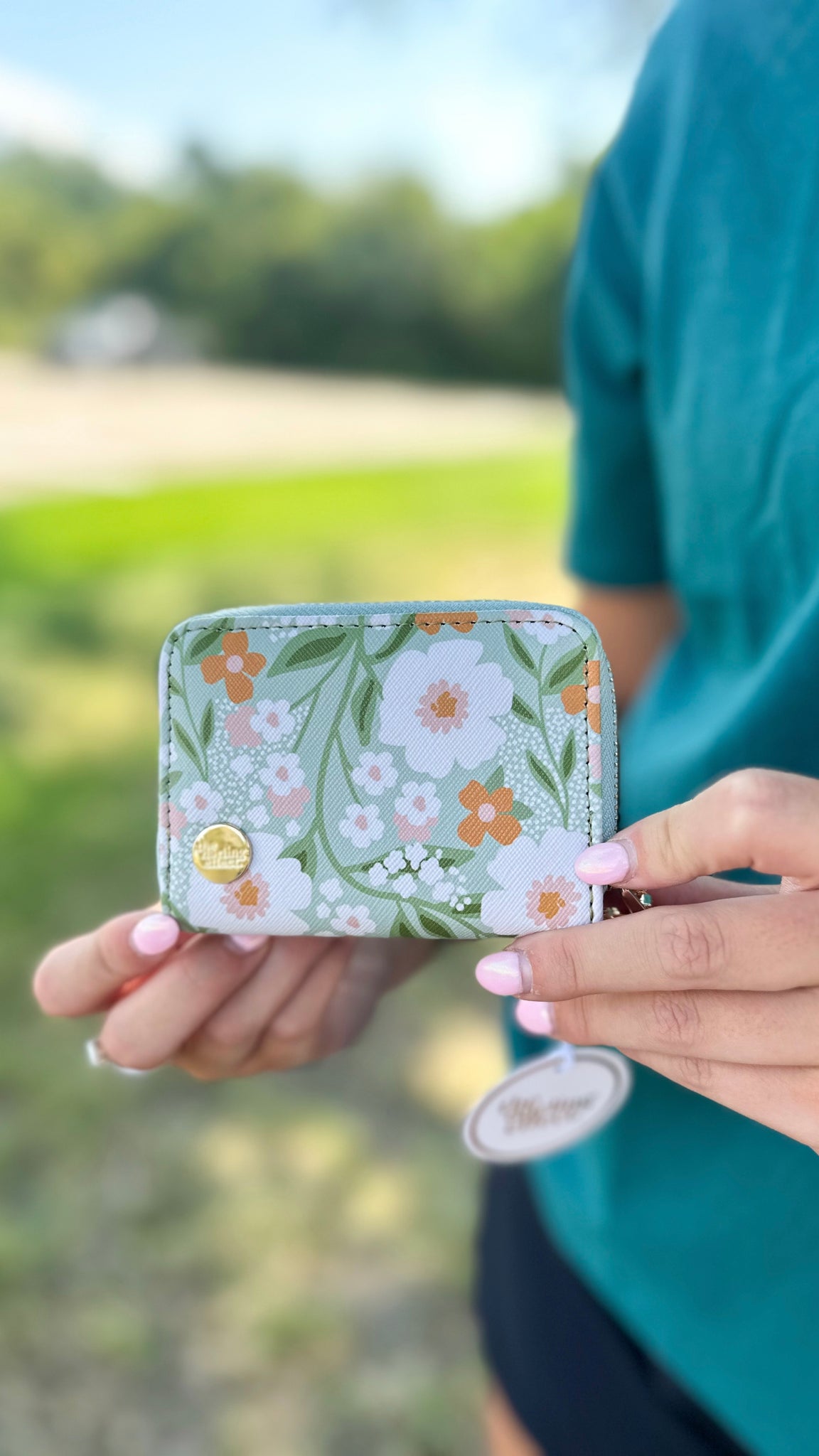 Floral Zip Around Wallet