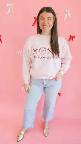 "Original Love Letters" Plus Valentine Graphic Sweatshirt