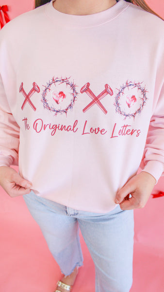 "Original Love Letters" Plus Valentine Graphic Sweatshirt