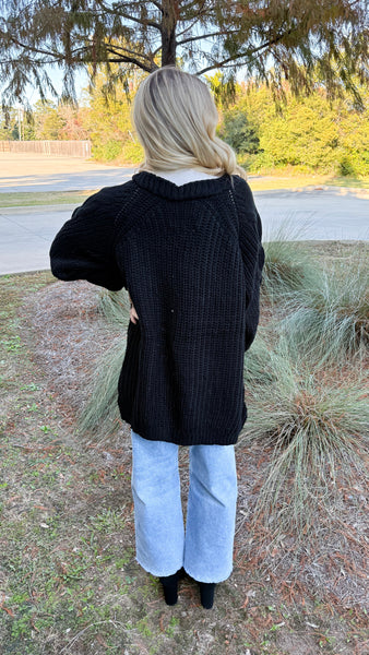 "Bundle Up Tight" Cable Knit Cardigan