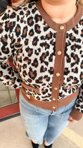 "Forever Chasing You" Leopard Print Cardigan