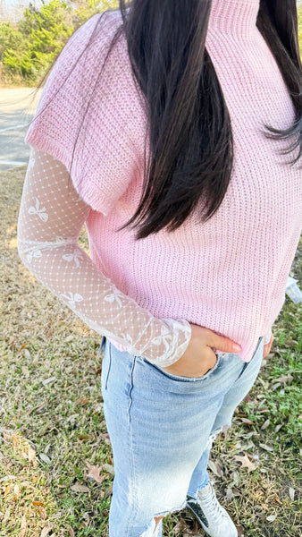 "Grand Measures" Front Pocket Ribbed Sweater Top