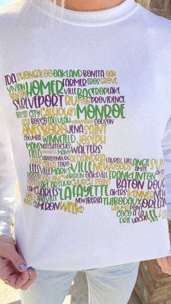 "Good Times In The Boot" Mardi Gras Graphic Sweatshirt