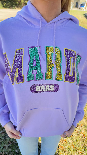 "Just Bead It" Mardi Gras Graphic Hoodie