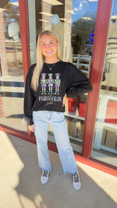 "Throw Me Something" Mardi Gras Nutcracker Graphic Sweatshirt