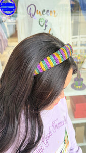 "Life Of The Party" Mardi Gras Rhinestone Headband