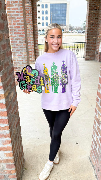 "Feeling Festive" Nutcracker Mardi Gras Graphic Sweatshirt