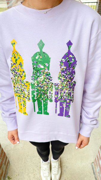 "Feeling Festive" Nutcracker Mardi Gras Graphic Sweatshirt