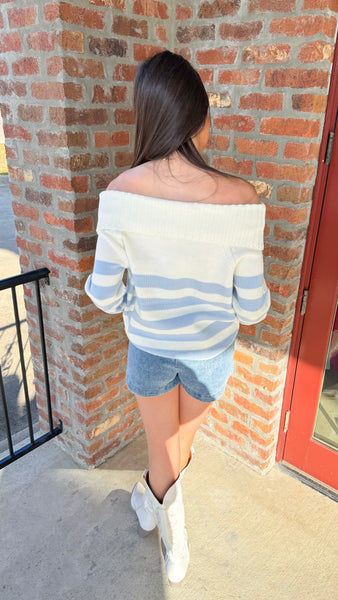 "Time And Time Again" Off Shoulder Oversized Sweater Top