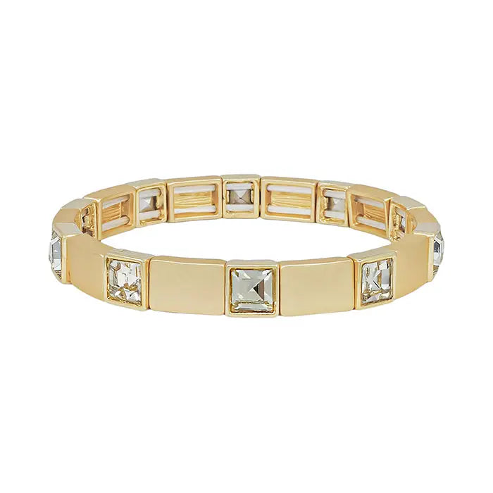 "Love Never Fails" Gold Ribbed Diamond Bracelet