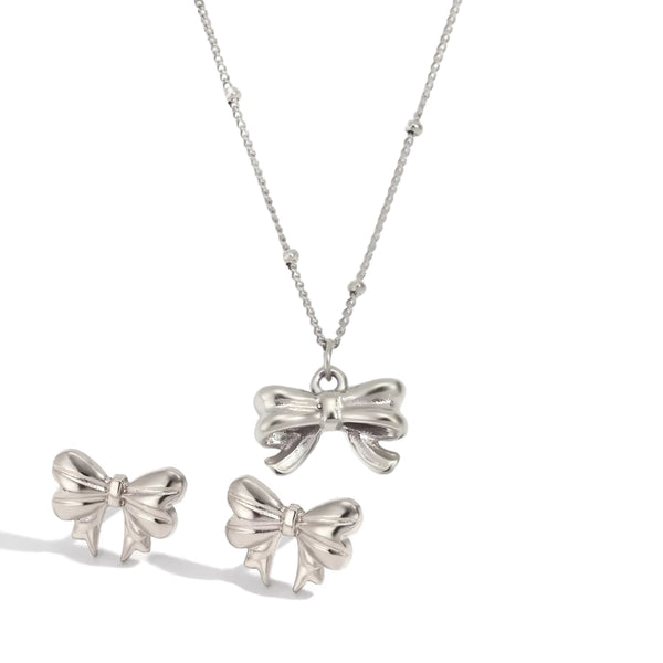 "The Charlotte Set" 18k Gold Plated Bow Set