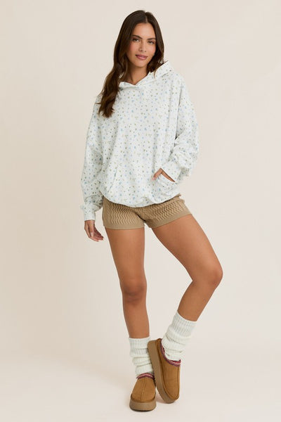 "Field of Daisies" Floral Oversized Hoodie