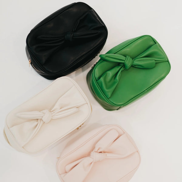 "At Your Service" Bow Makeup Bag