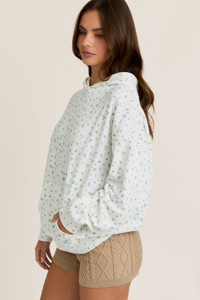 "Field of Daisies" Floral Oversized Hoodie