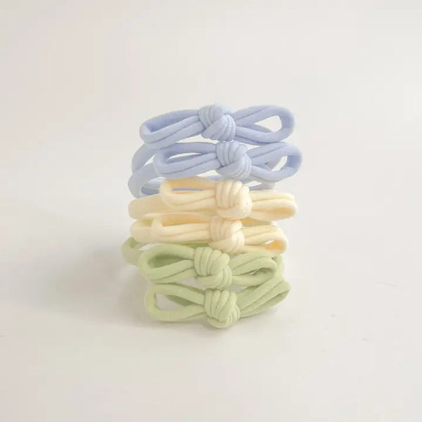 "She's Perfect" Seamless Knotted Bow Hair Ties