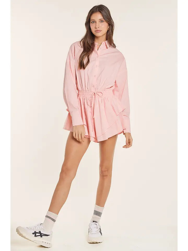 "Wide Open Spaces" Long Sleeve Poplin Romper