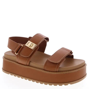 "Amy" Thick Sole Double Velcro Strap Sandal