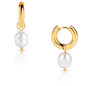 Ellie Vail "Melrose" Mini Hoop Pearl Earrings