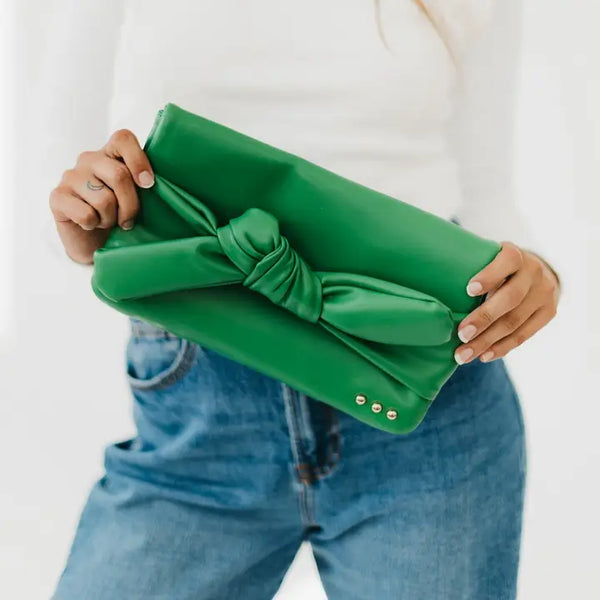 "No Complaints" Bow Clutch Crossbody Bag