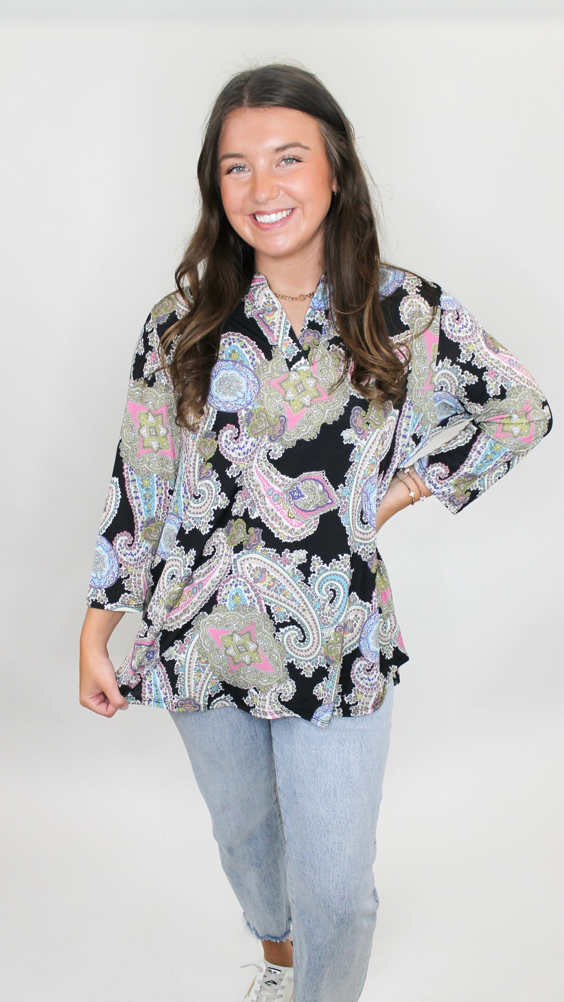 It's All Yours Paisley Print Top