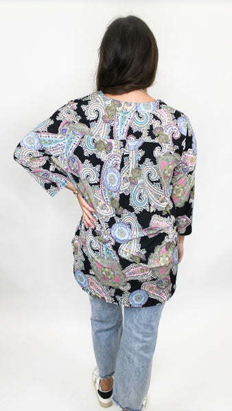 It's All Yours Paisley Print Top