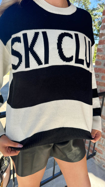 "World Class" Ski Club Round Neck Sweater