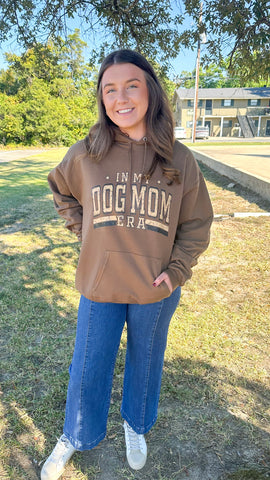 "Dog Mom Era" Graphic Hooded Sweatshirt